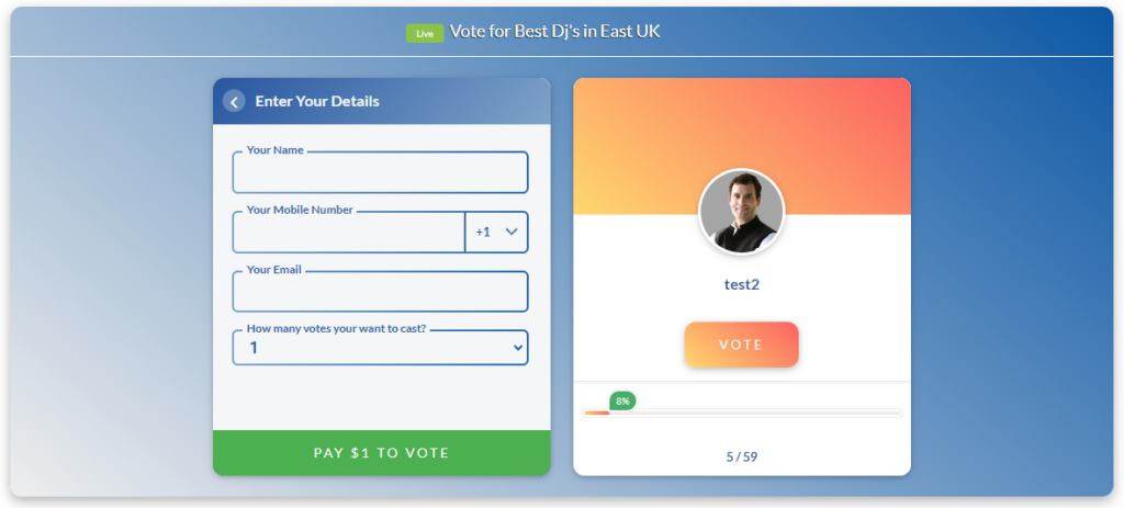 Pay Per Vote - PayStack ePoll