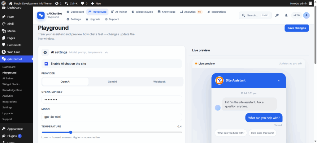 Ai Chat Bot Setup